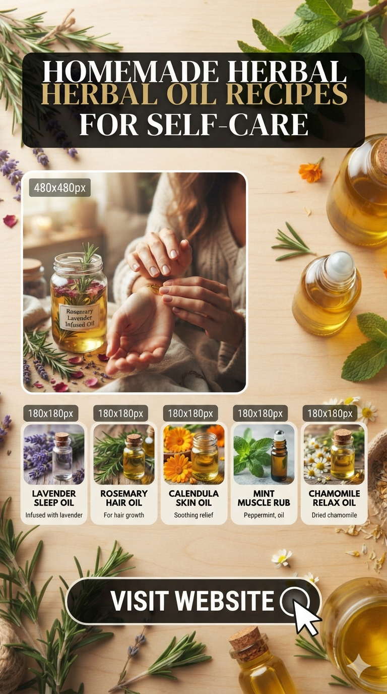Homemade Herbal Oil Recipes for Self-Care