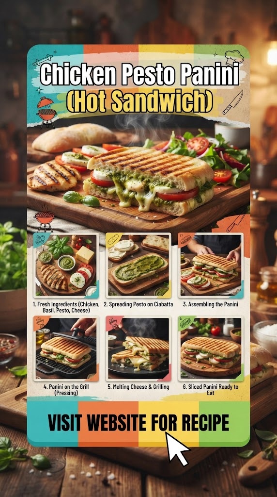 Chicken Pesto Panini (Hot Sandwich)