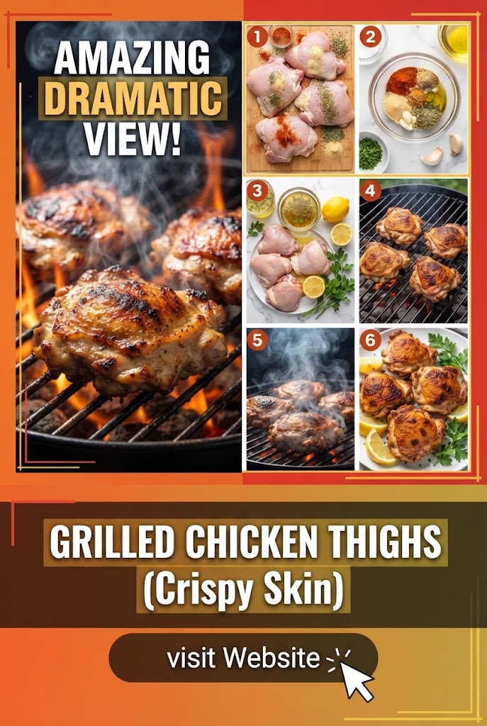Grilled Chicken Thighs (Crispy Skin)