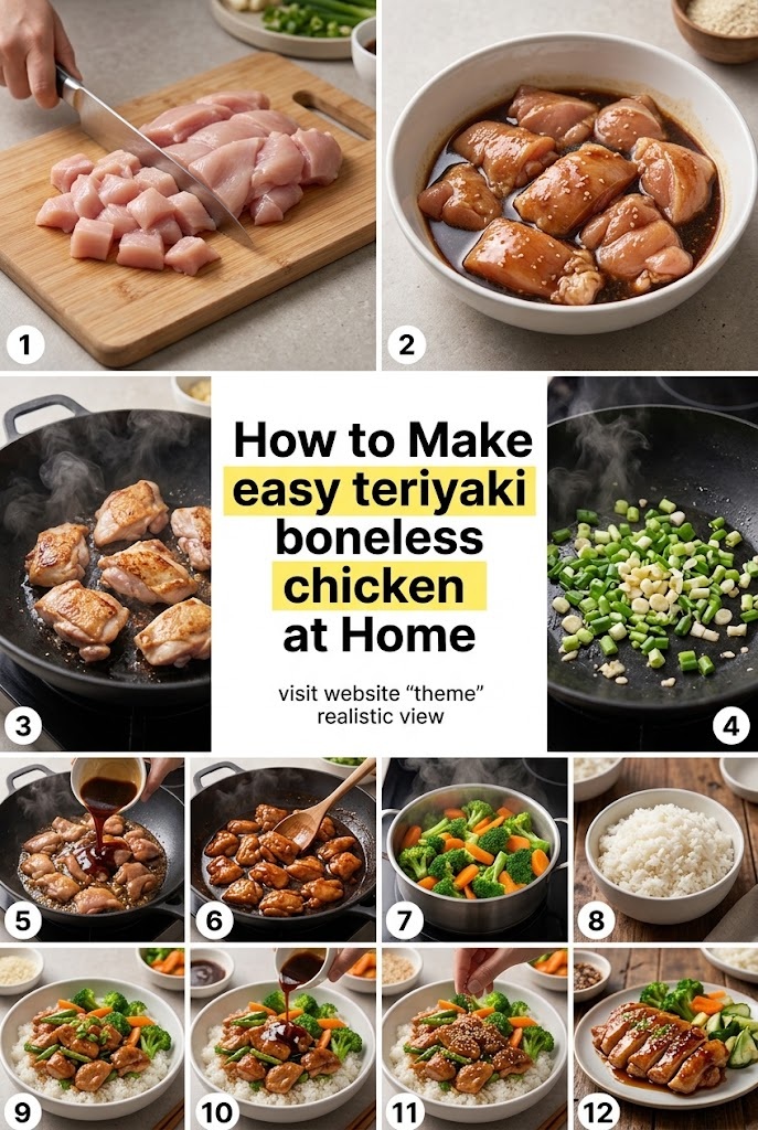 How to Make easy teriyaki boneless chicken at Home