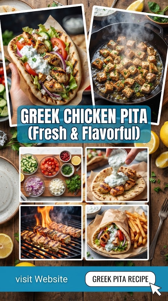 Greek Chicken Pita (Fresh & Flavorful)