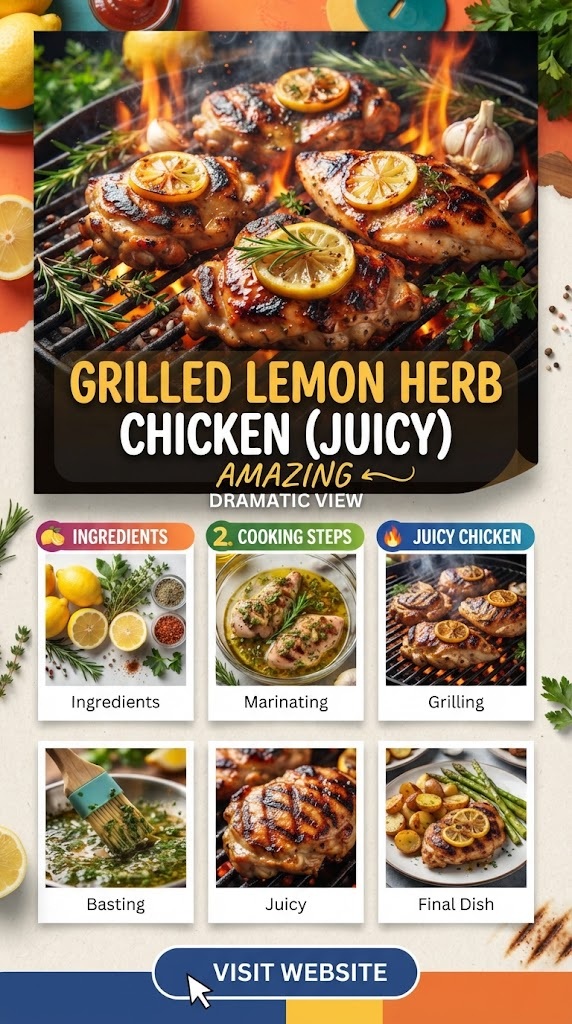 Grilled Lemon Herb Chicken (Juicy)