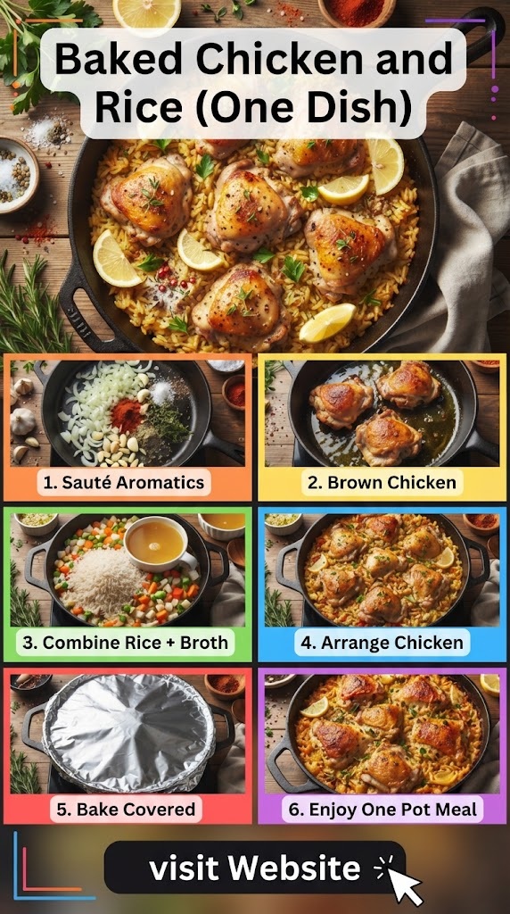 Baked Chicken and Rice (One Dish)