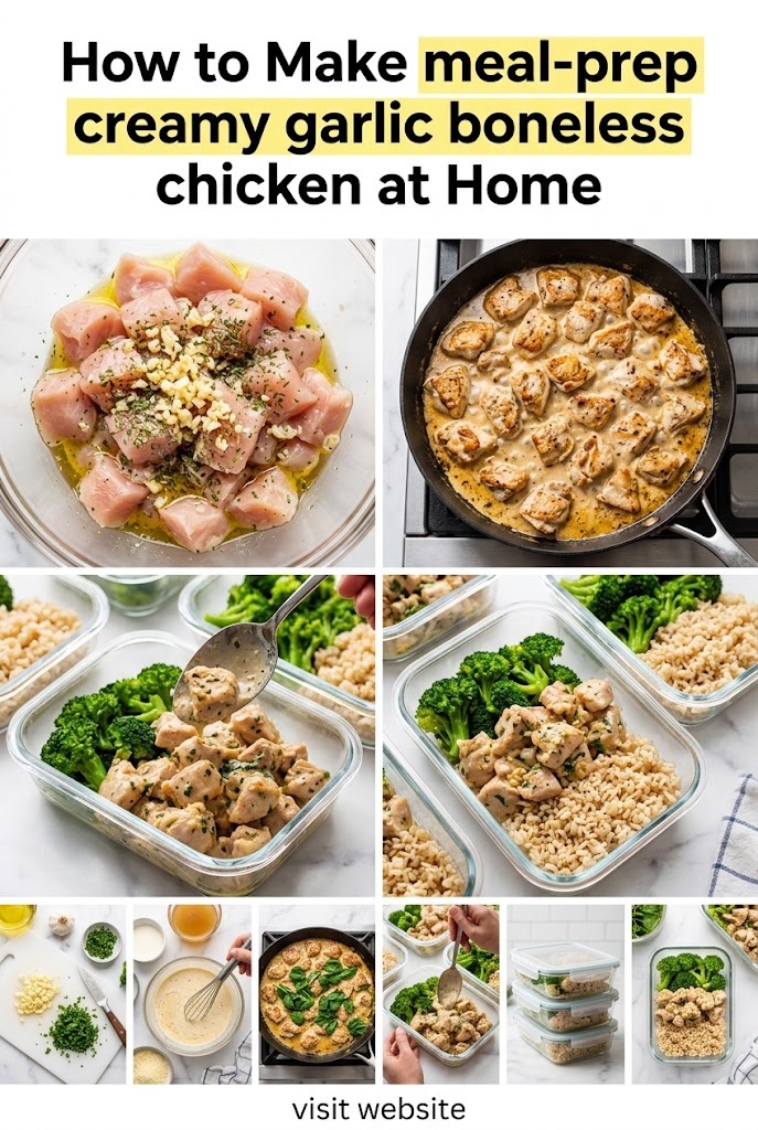 How to Make meal-prep creamy garlic boneless chicken at Home