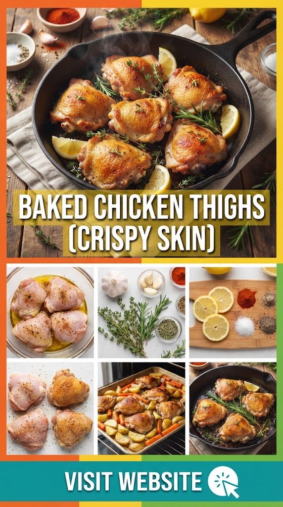 Baked Chicken Thighs (Crispy Skin)