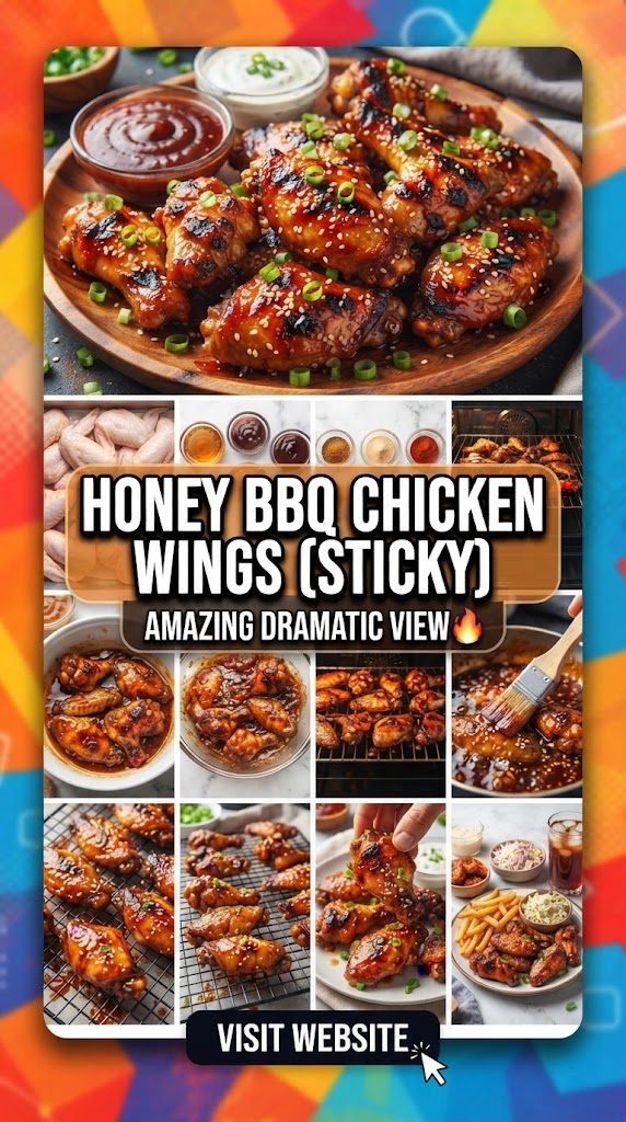 Honey BBQ Chicken Wings (Sticky)