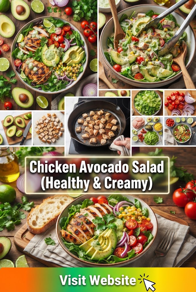 Chicken Avocado Salad (Healthy & Creamy)