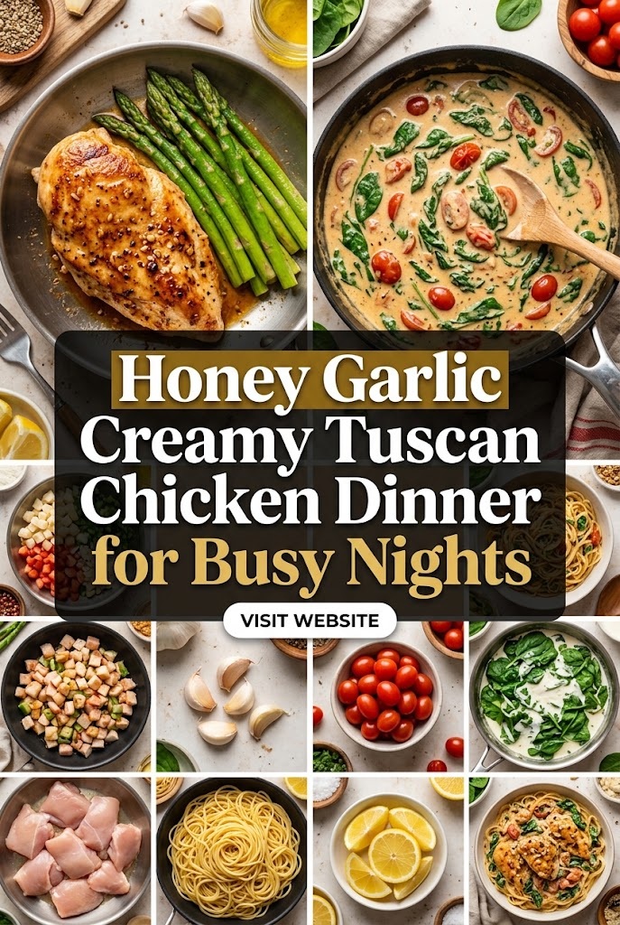 Honey Garlic Creamy Tuscan Chicken Dinner for Busy Nights