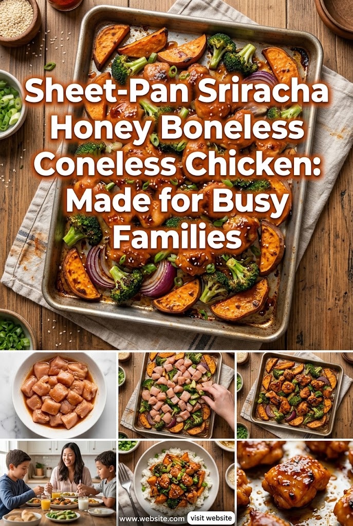 Sheet-Pan Sriracha Honey Boneless Chicken: Made for Busy Families