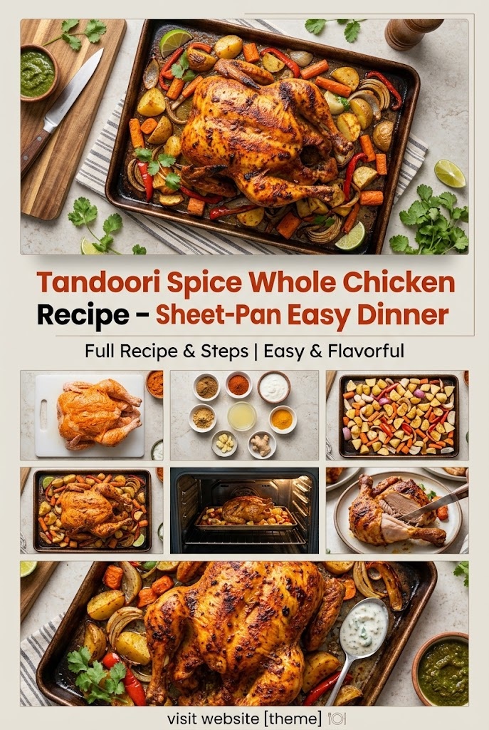 Tandoori Spice Whole Chicken Recipe – Sheet-Pan and Easy Dinner