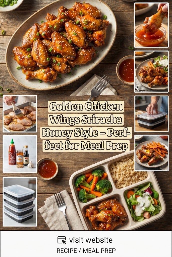 Golden Chicken Wings Sriracha Honey Style – Perfect for Meal Prep