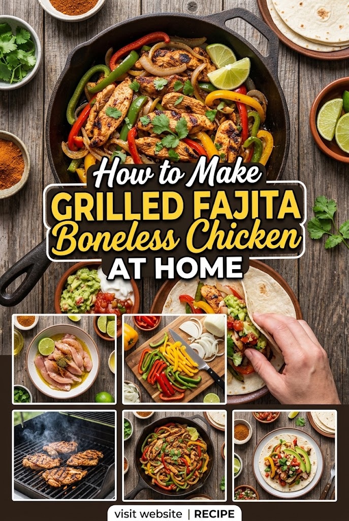 How to Make grilled fajita boneless chicken at Home